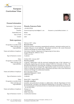 Europass Curriculum Vitae