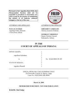 Donte Gildon v. State of Indiana