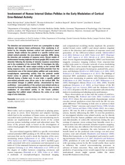 Involvement of Human Internal Globus Pallidus in