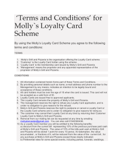 Terms and Conditions