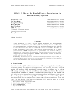 LIBMF - Journal of Machine Learning Research