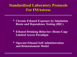Standardized Laboratory Protocols for INIA-East - INIA