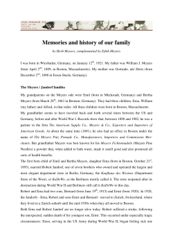 Memories and history of our family