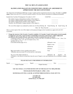 Ratification Ballot