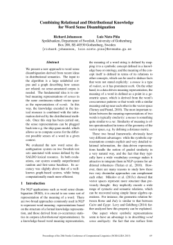 Combining Relational and Distributional Knowledge for Word Sense