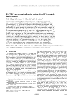 ELF/VLF wave generation from the beating of two HF ionospheric