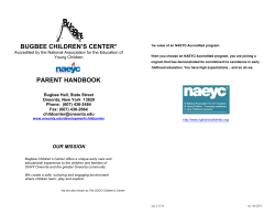 bugbee children`s center* parent handbook