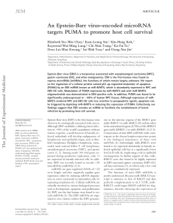 An Epstein-Barr virus &ndash; encoded microRNA targets PUMA to