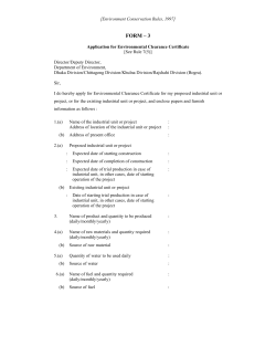 FORM &ndash; 3 - the Department of Environment