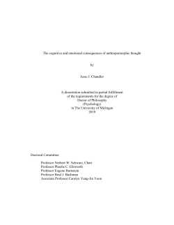 The cognitive and emotional consequences of anthropomorphic