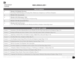 GRADE 5, MODULE 2A, UNIT 2 TABLE OF CONTENTS 1. Module