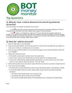 Money Monitor FAQ - Bank of Tennessee