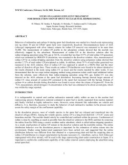 Study on Gaseous Effluent Treatment for Dissolution Step of Spent