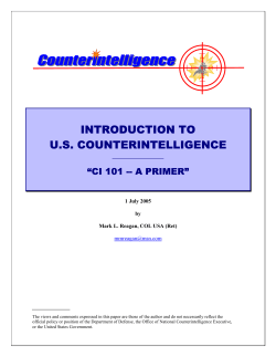 introduction to us counterintelligence