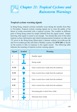 Chapter 21: Tropical Cyclone and Rainstorm Warnings