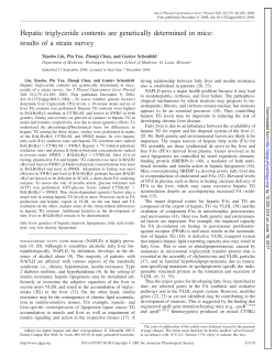 Hepatic triglyceride contents are genetically determined in mice