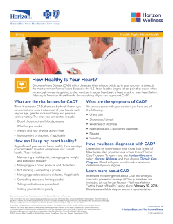 How Healthy Is Your Heart? - Horizon Blue Cross Blue Shield