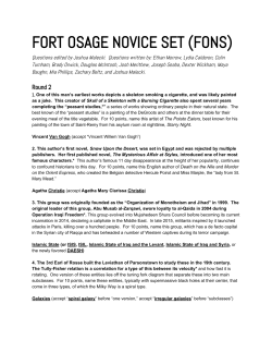 fort osage novice set (fons)