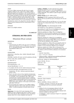 ETHANOL (96 PER CENT) Ethanolum (96 per centum)