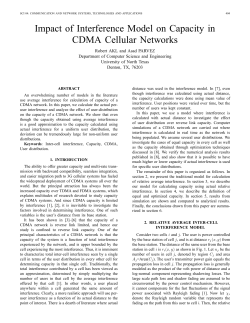 Impact of Interference Model on Capacity in CDMA Cellular Networks