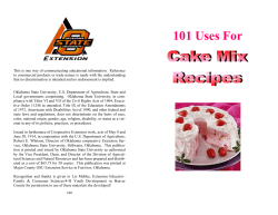 101 Uses for Cake Mix - Oklahoma Cooperative Extension Service
