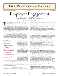 Employer Engagement - The Pinkerton Foundation