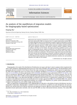 An analysis of the equilibrium of migration models for biogeography