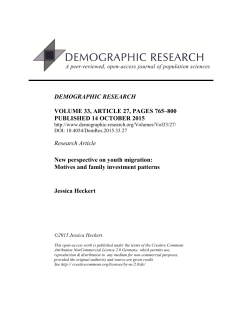 New perspective on youth migration: Motives and family investment