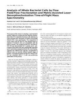 Analysis of Whole Bacterial Cells by Flow Field