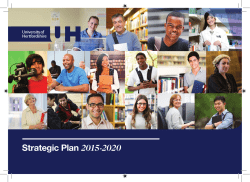 Strategic Plan 2015-2020 - University of Hertfordshire