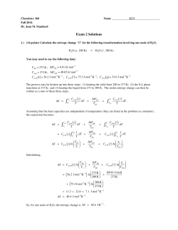 ( ) ln - Illinois State Chemistry