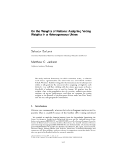On the Weights of Nations: Assigning Voting Weights in a