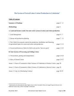 The System of Forced Labor Cotton Production in