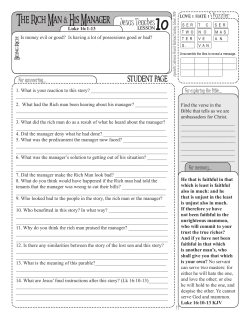 Lesson 10 - Apostolic Lutheran Church of America