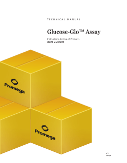 Glucose-Glo&trade; Assay Technical Manual