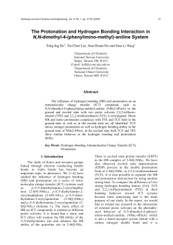 The Protonation and Hydrogen Bonding Interaction in N,N-dimethyl-4