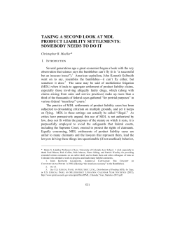 taking a second look at mdl product liability settlements