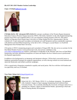 Dylan Geil - Registry of Interpreters for the Deaf