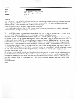 I was very disappointed thatI was not able to speak at thelaw