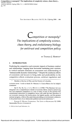 The Antitrust Bulletin: Vol. 51, No. I/Spring 2006 : 195