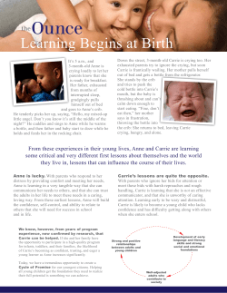 Learning Begins at Birth - Ounce of Prevention Fund