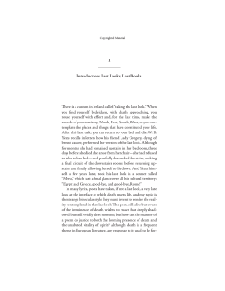 Last Looks, Last Books - Princeton University Press