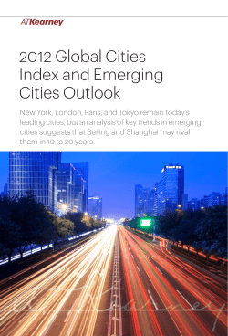 2012 Global Cities Index and Emerging Cities Outlook