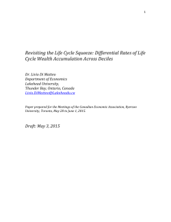 Revisiting the Life Cycle Squeeze: Differential