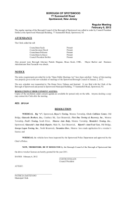 2/6/2012 - Spotswood Borough