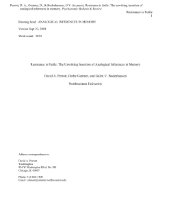 Resistance is Futile: The Unwitting Insertion of Analogical Inferences