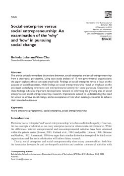 Social enterprise versus social entrepreneurship