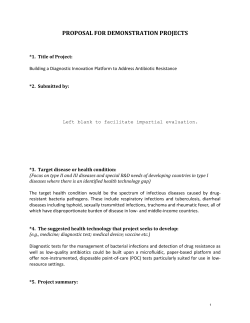 proposal for demonstration projects