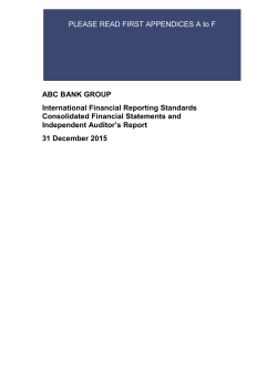 ABC BANK GROUP International Financial Reporting