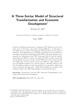 A Three-Sector Model of Structural Transformation and Economic